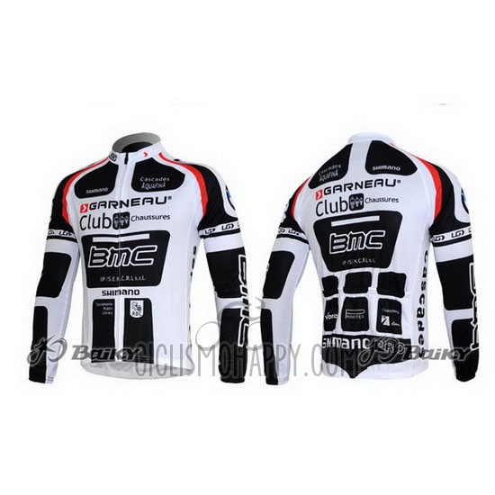BMC Cycling Jersey Bib Tight 2011 Long Sleeve White and Black